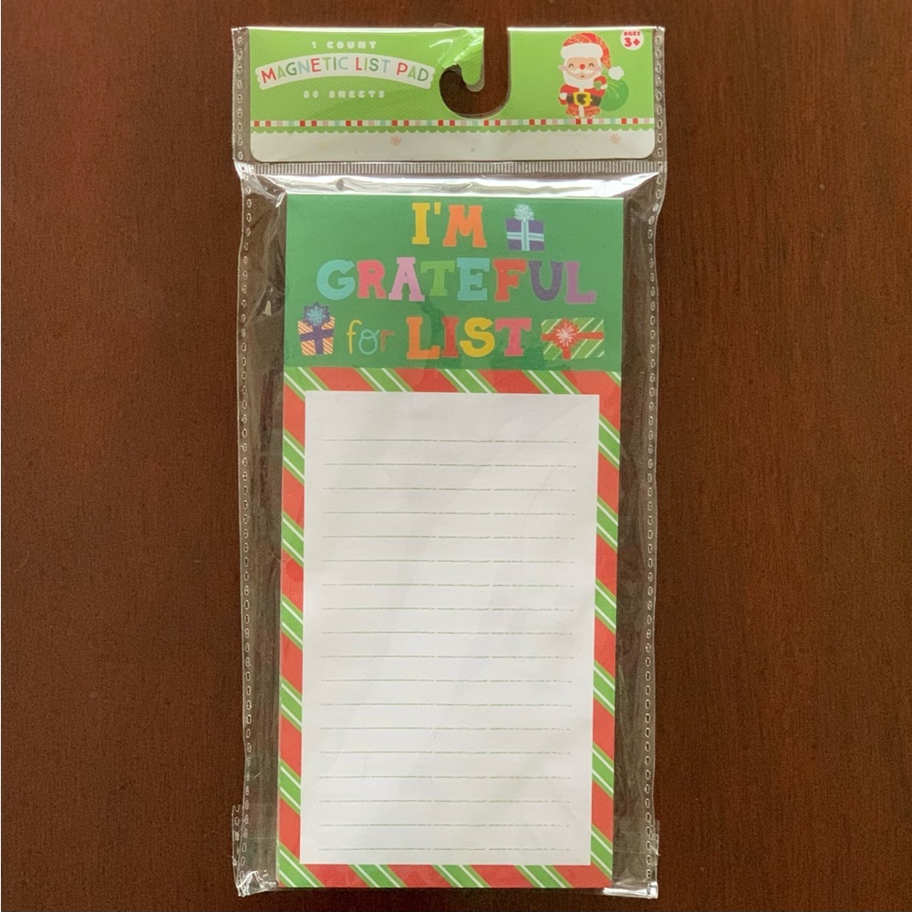 Gratitude Magnetic List Pad ~ 80 Sheets
